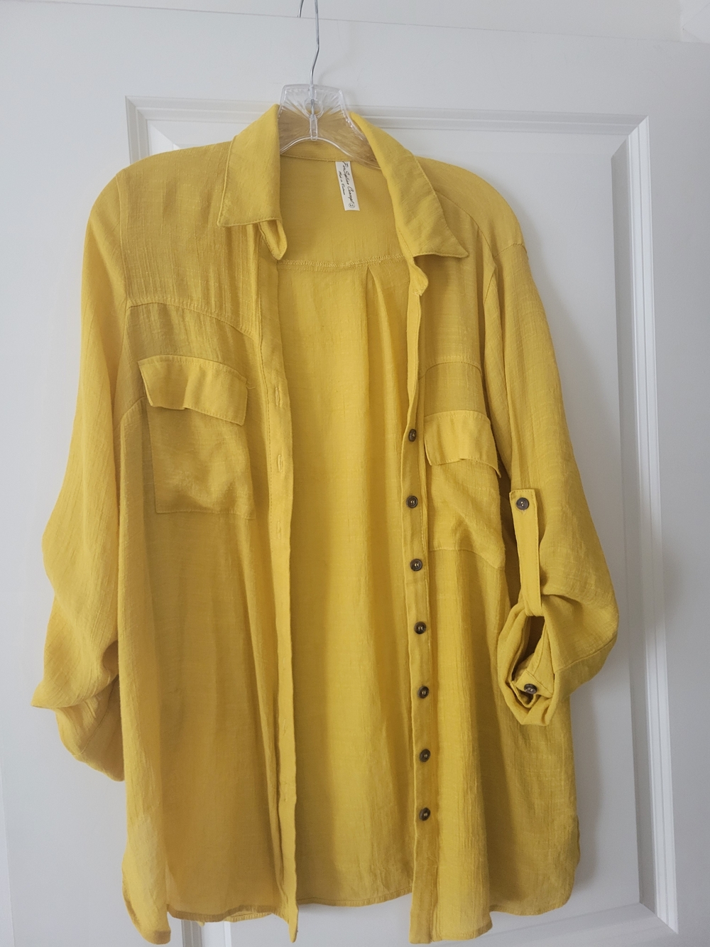 PerSeption Concept Yellow Button-Down Shirt